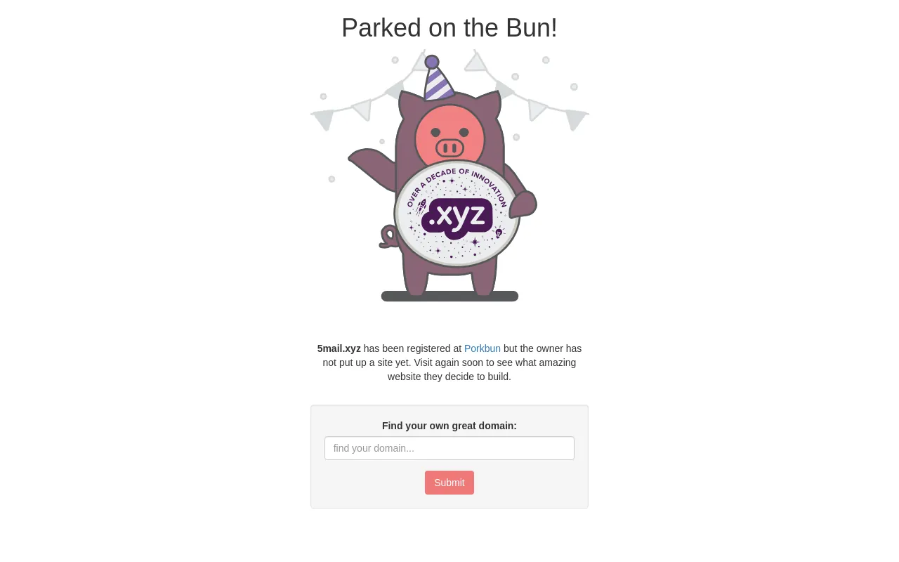 Screenshot of 5mail.xyz