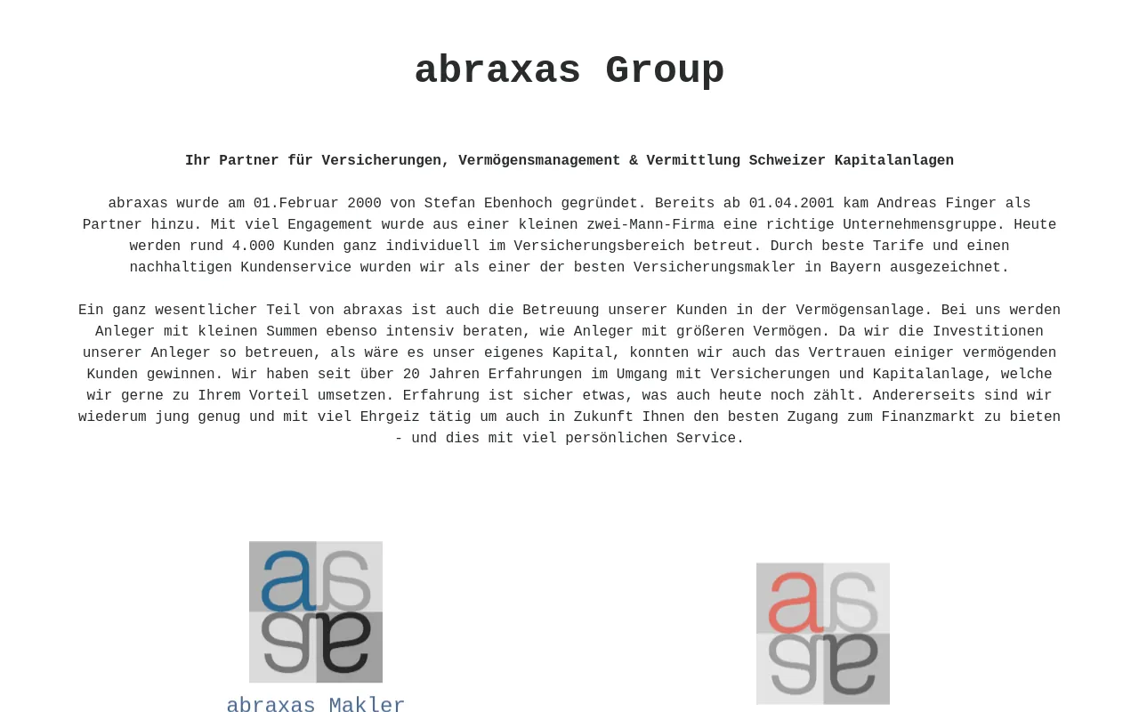 Screenshot of abraxas-group.de