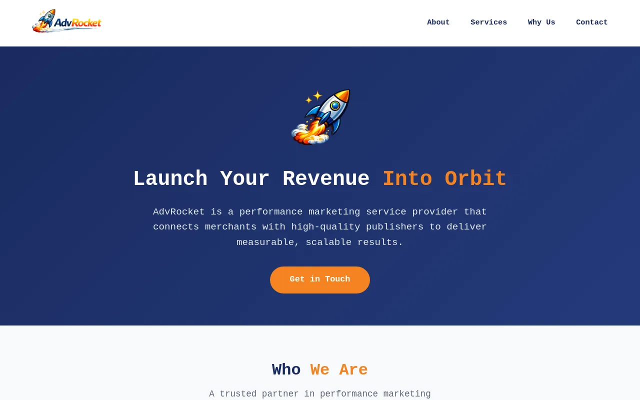 Screenshot of advrocket.com