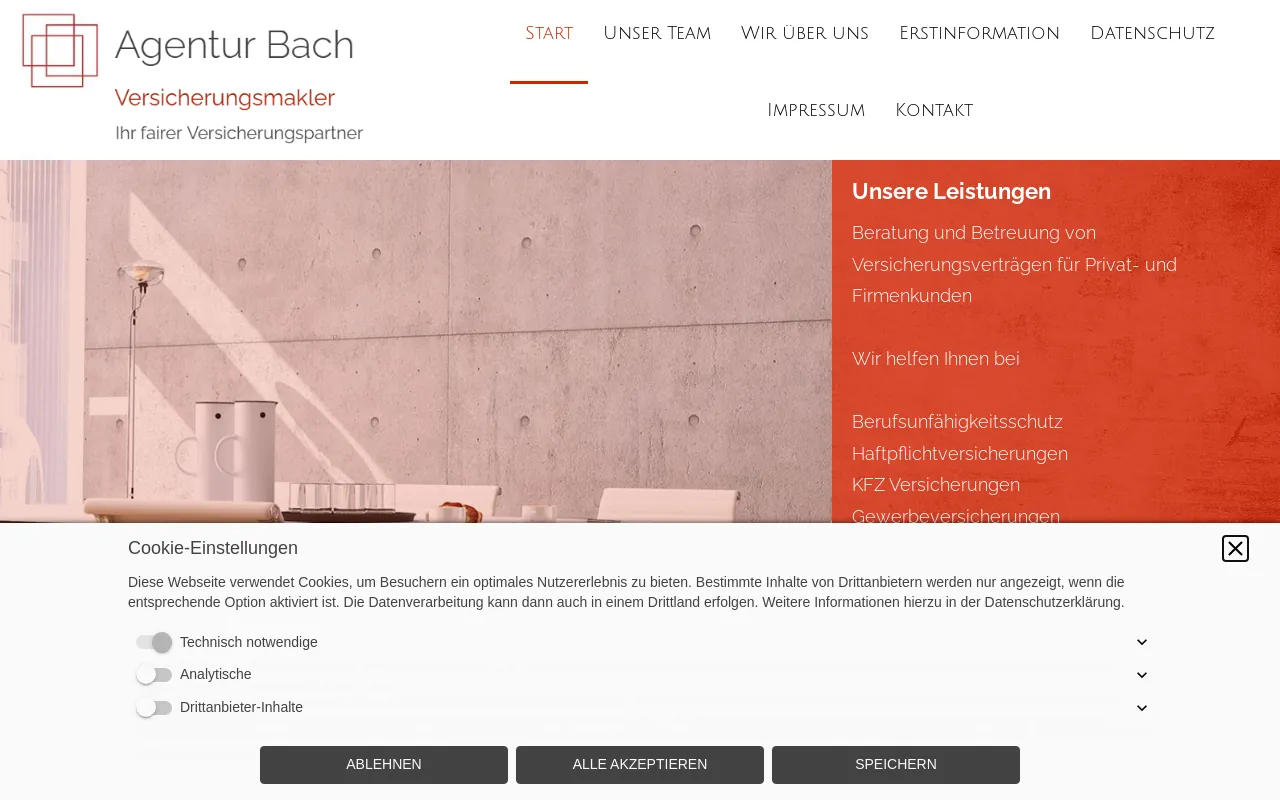 Screenshot of agentur-bach.de