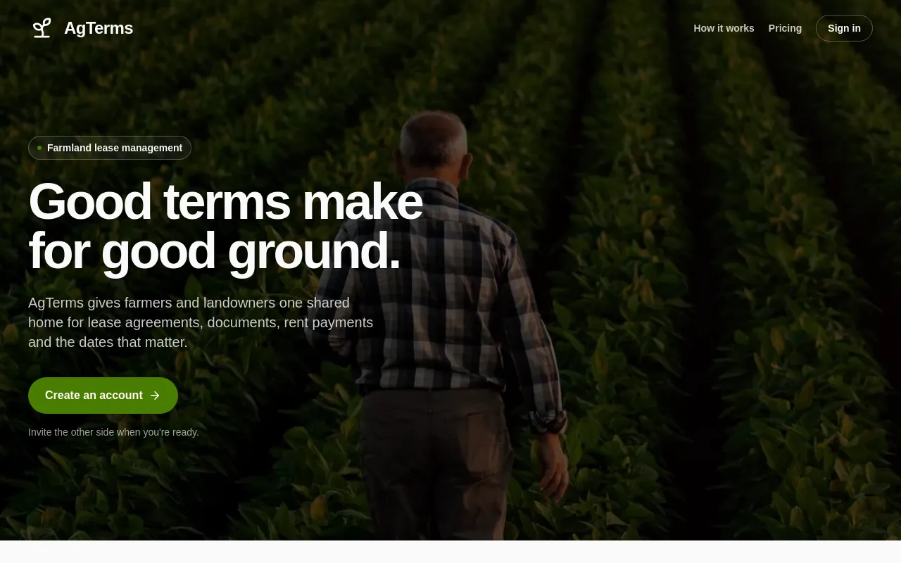 Screenshot of agterms.com