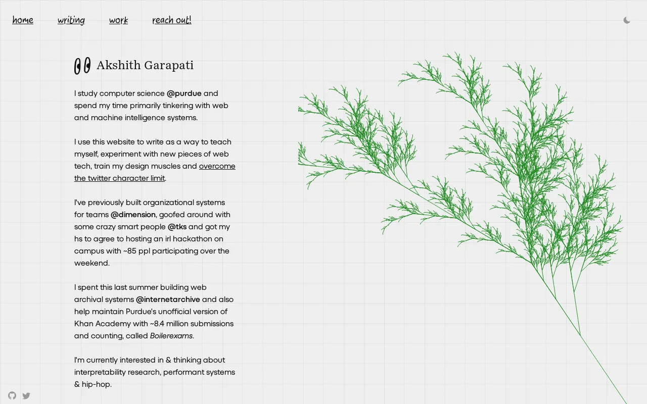 Screenshot of akshith.io