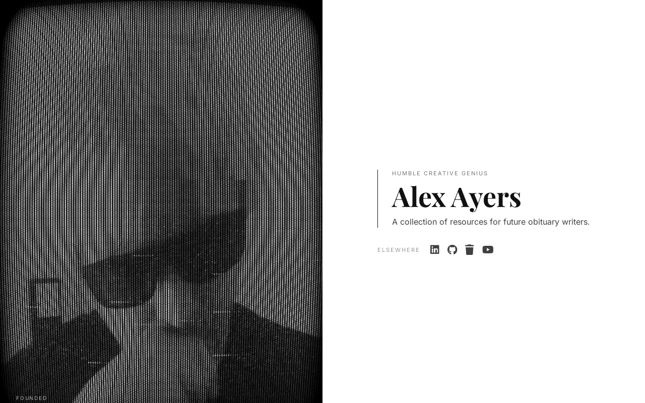 Screenshot of alexayers.com