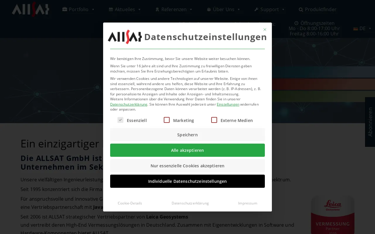 Screenshot of allsat.de