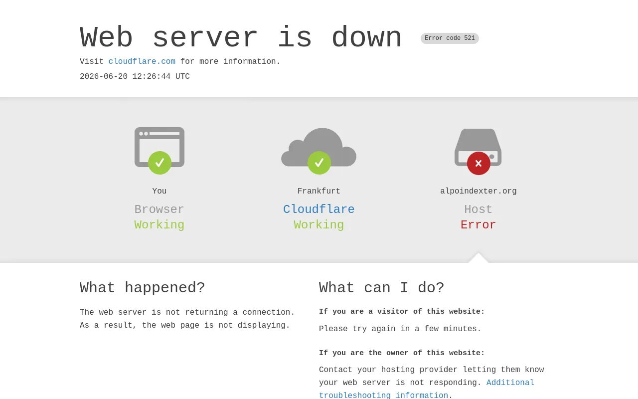 Screenshot of alpoindexter.org