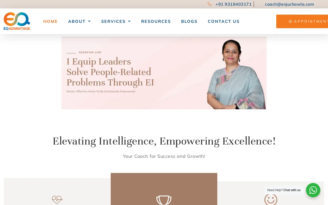 Screenshot of anjuchawla.com