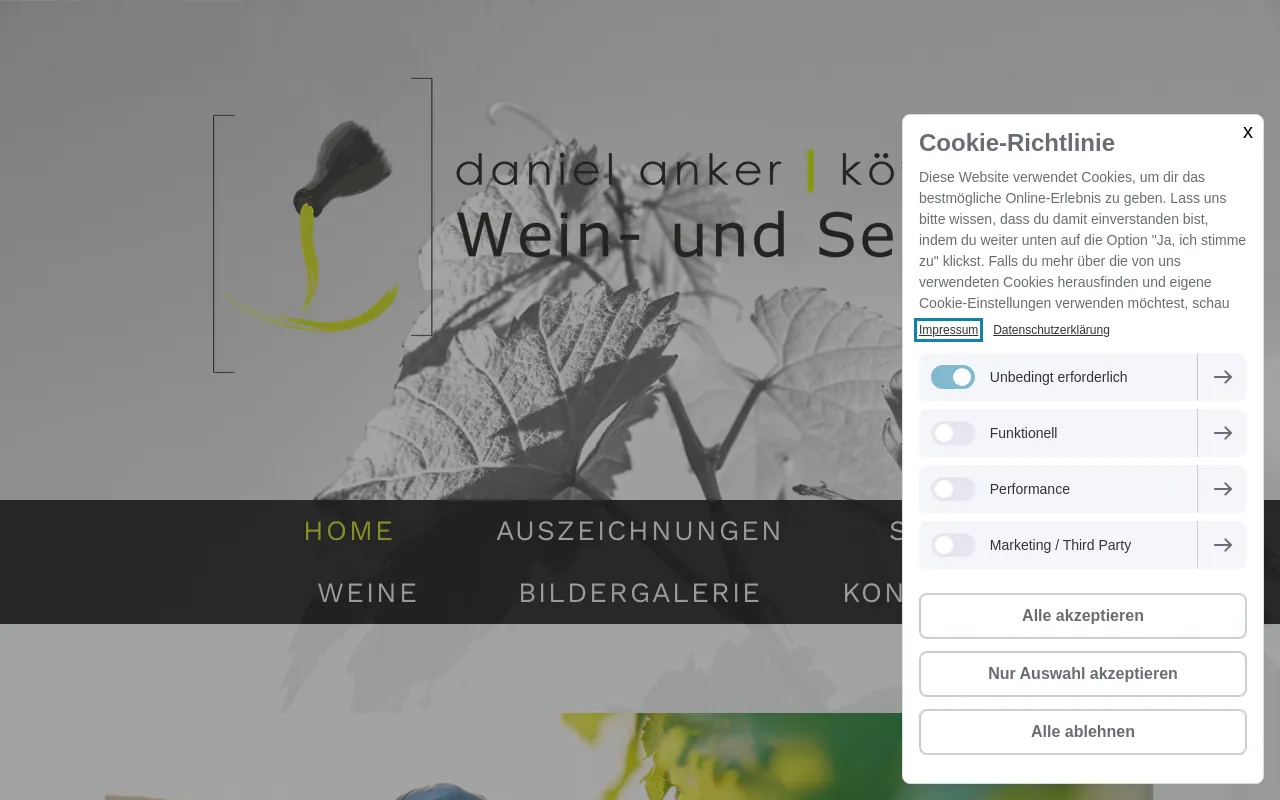 Screenshot of ankerweine.de
