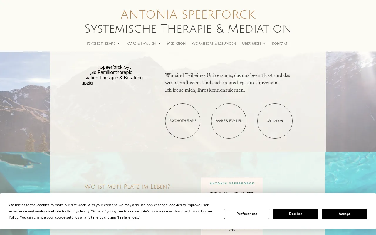 Screenshot of antoniaspeerforck.de