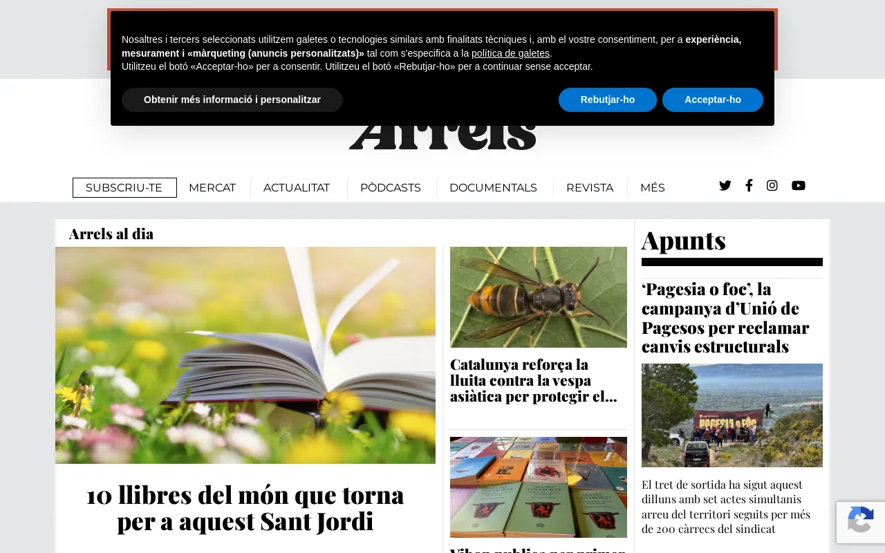 Screenshot of arrels.info