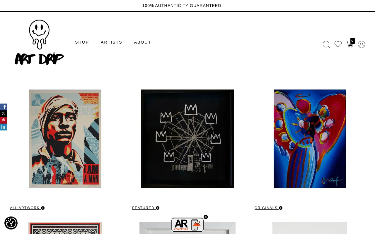 Screenshot of artdrip.com
