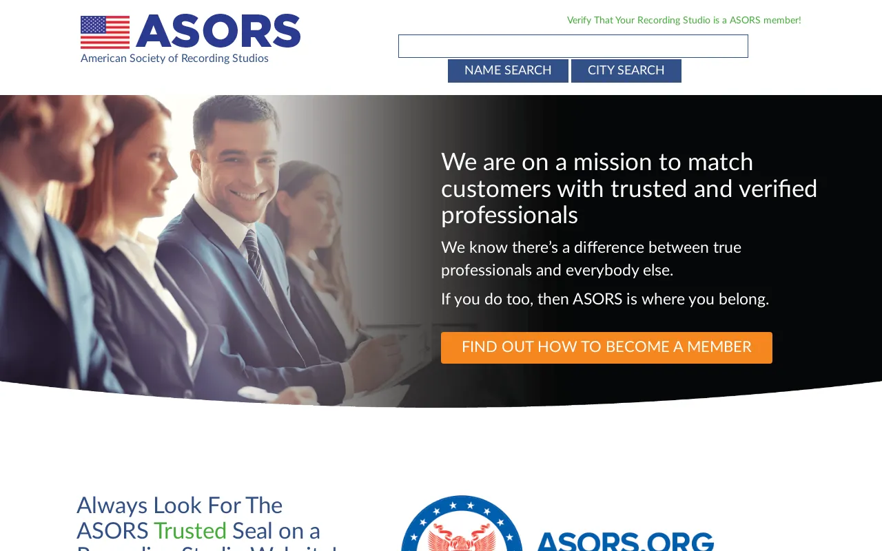 Screenshot of asors.org