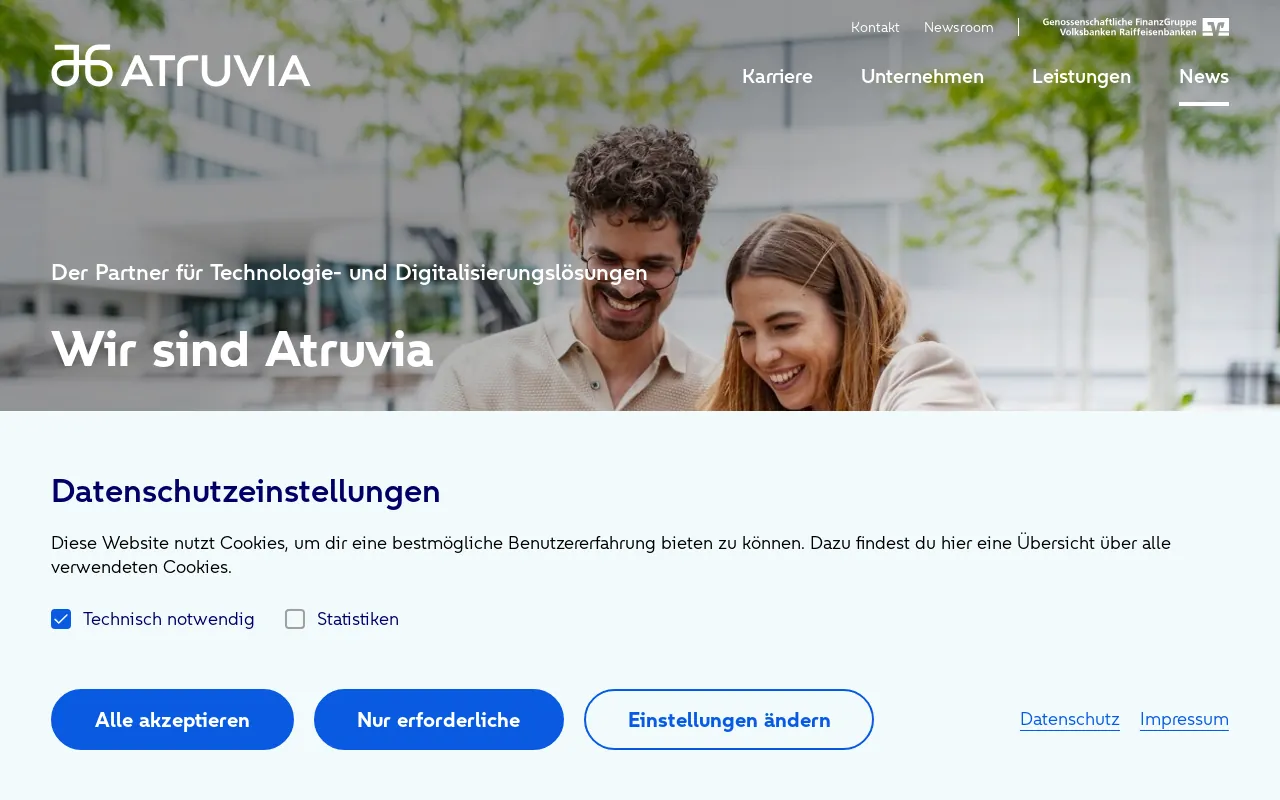 Screenshot of atruvia.de
