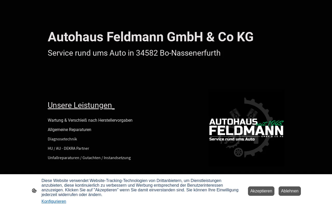 Screenshot of autohaus-feldmann.de