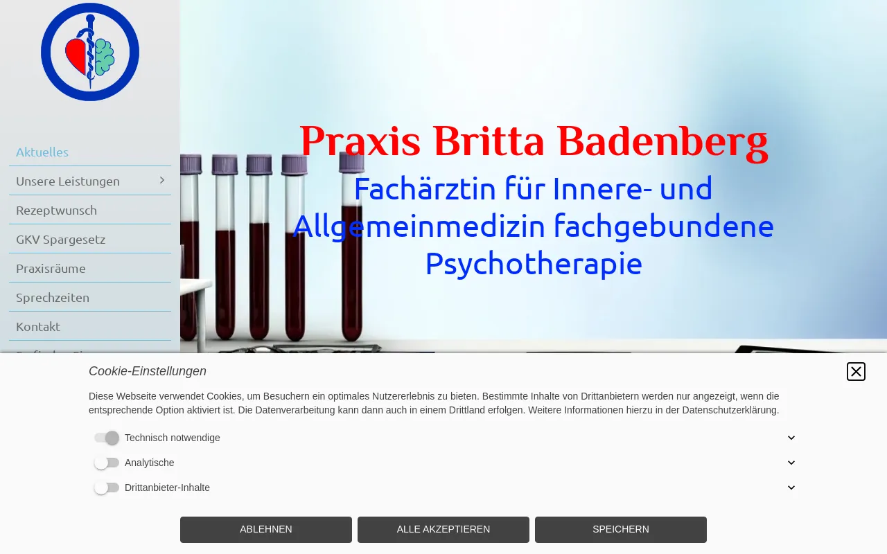 Screenshot of badenberg.de