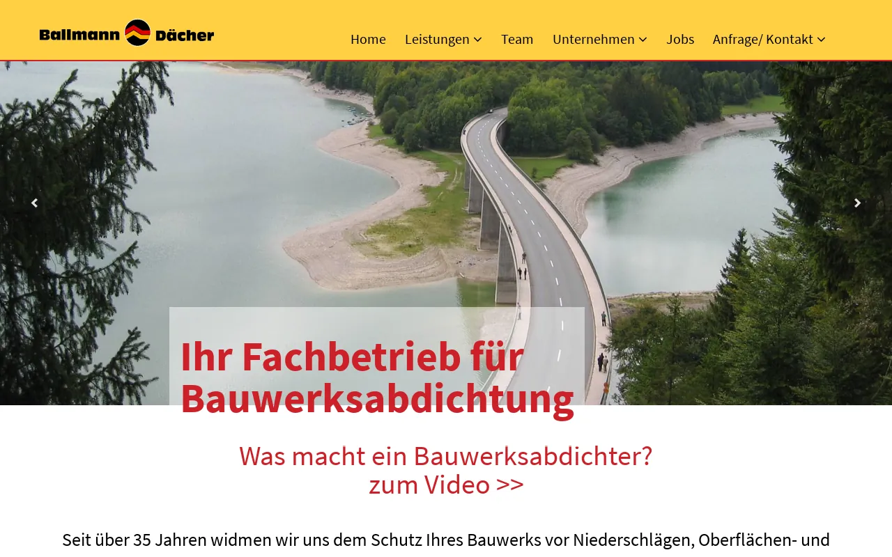 Screenshot of ballmann-daecher.de