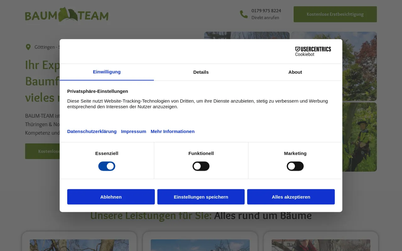 Screenshot of baum-team.de