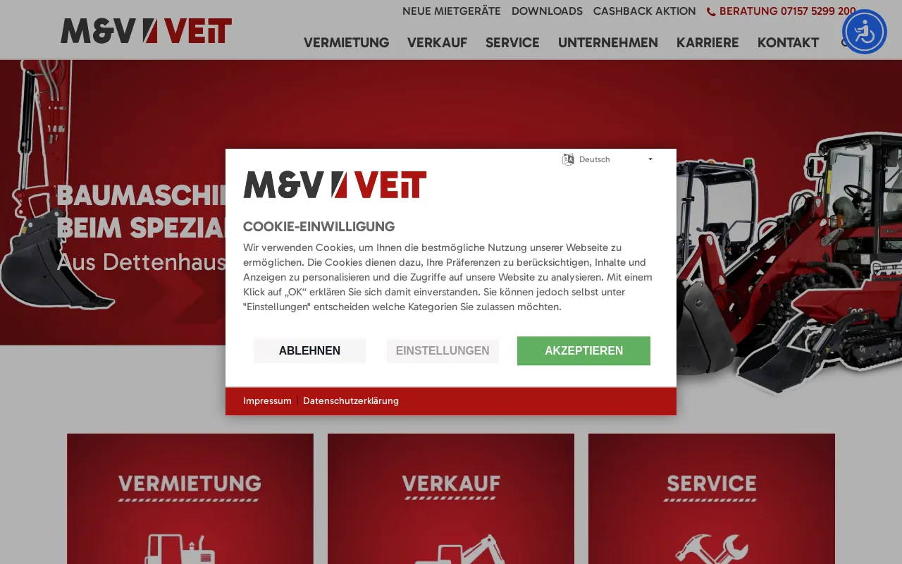 Screenshot of baumaschinen-veit.de