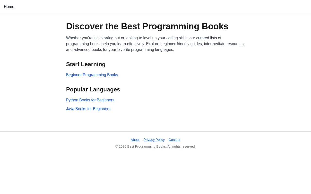 Screenshot of bestcodingbooks.com