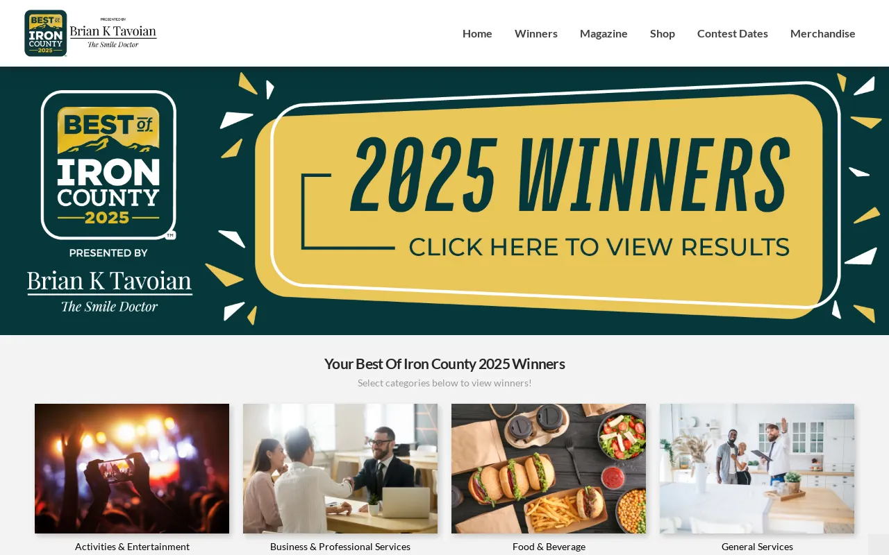 Screenshot of bestofironcounty.com