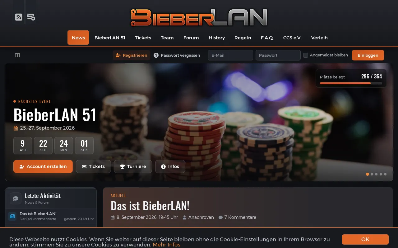 Screenshot of bieberlan.de