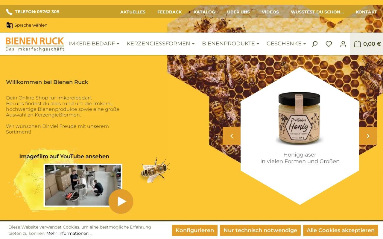 Screenshot of bienen-ruck.de