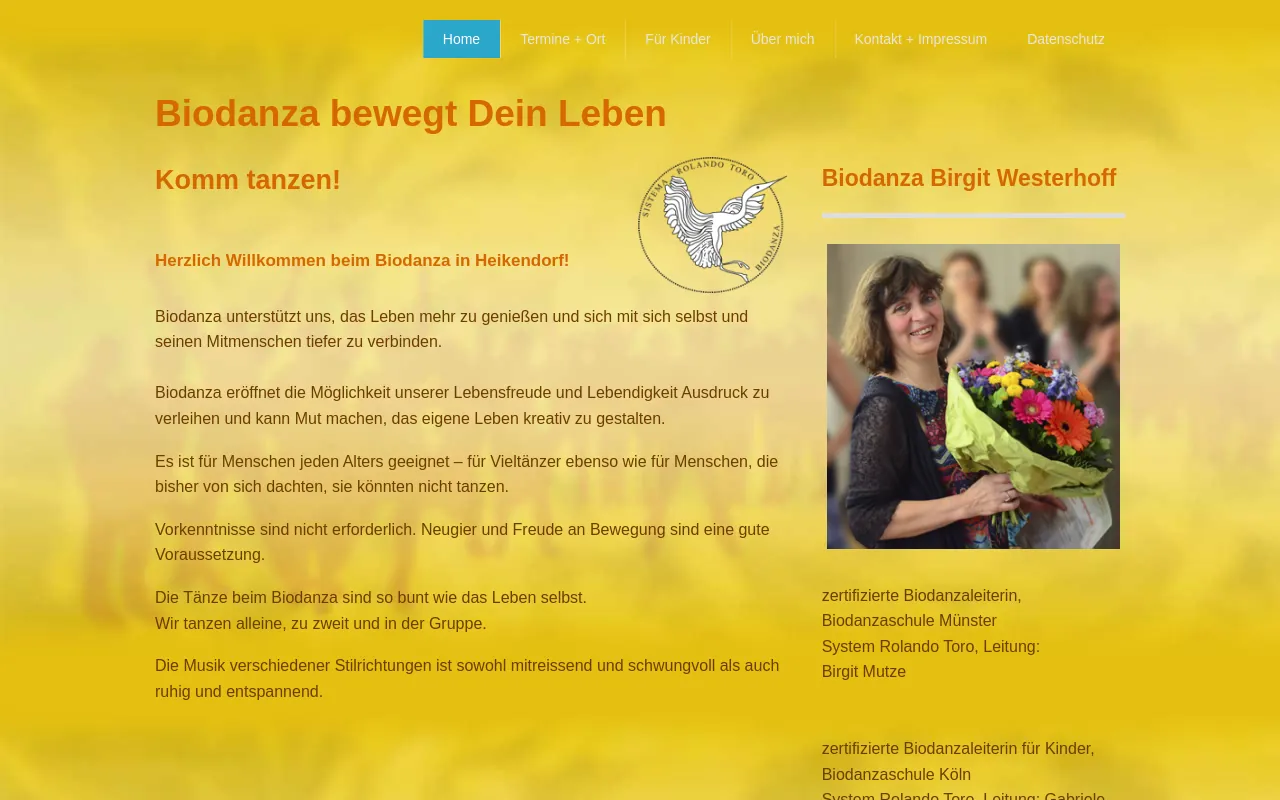 Screenshot of biodanza-bewegt-dein-leben.de