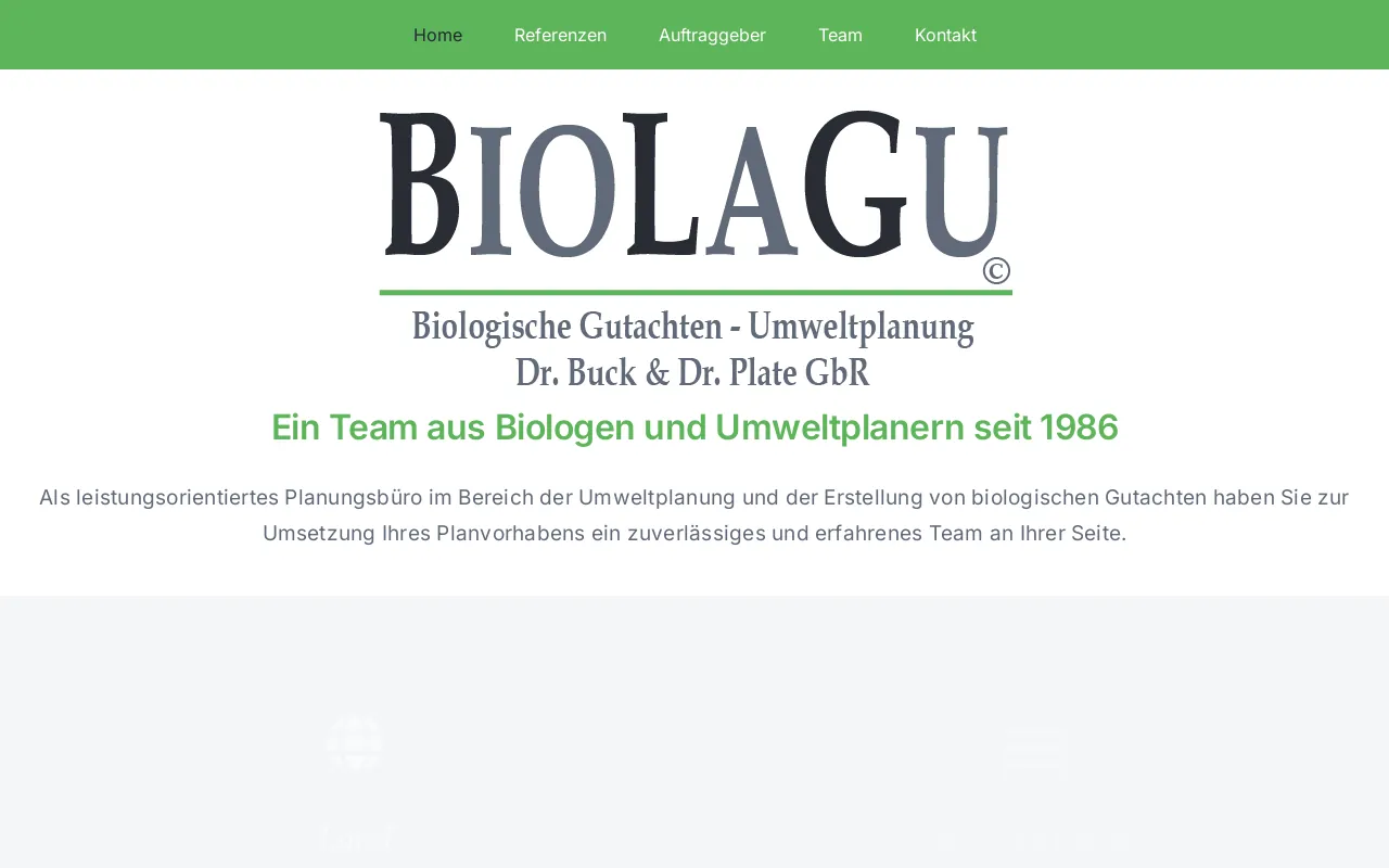 Screenshot of biolagu.de
