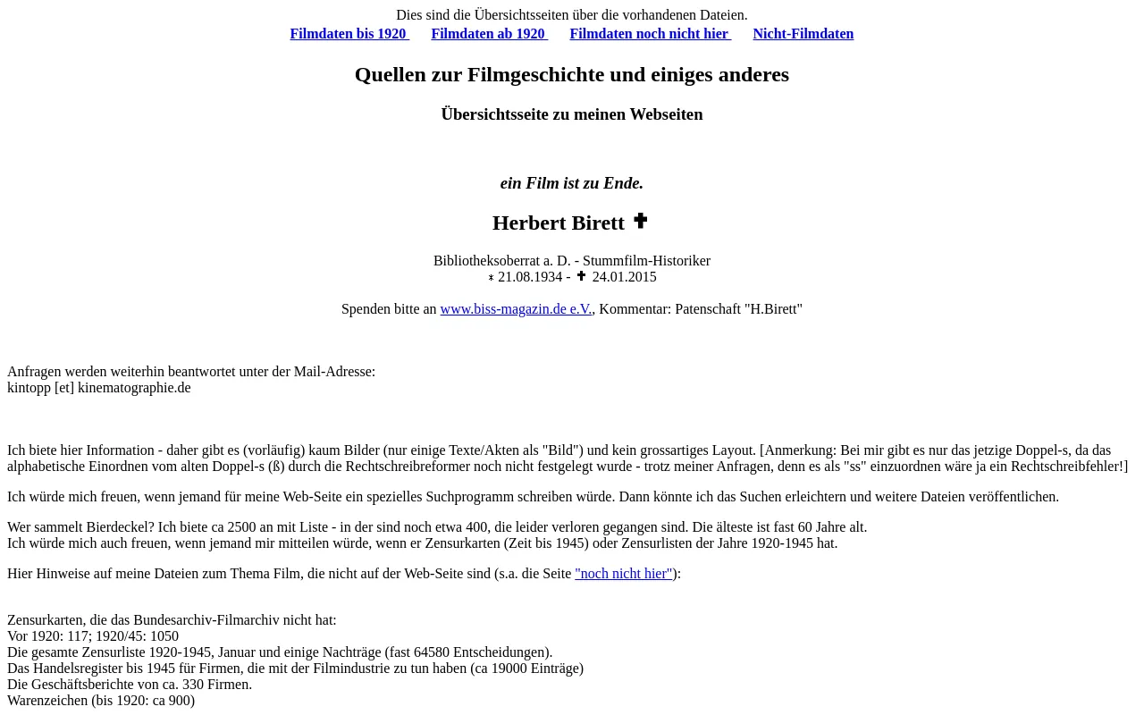 Screenshot of birett.net