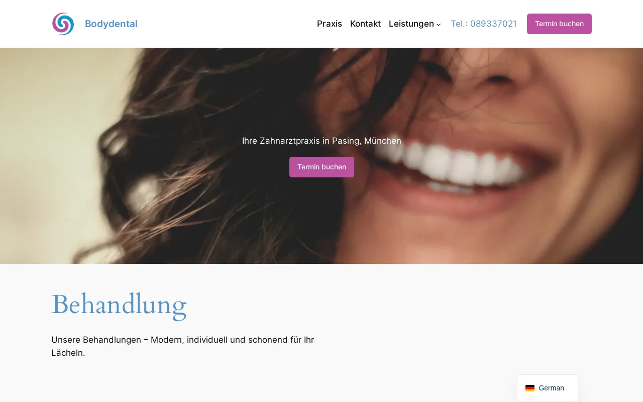 Screenshot of bodydental.de