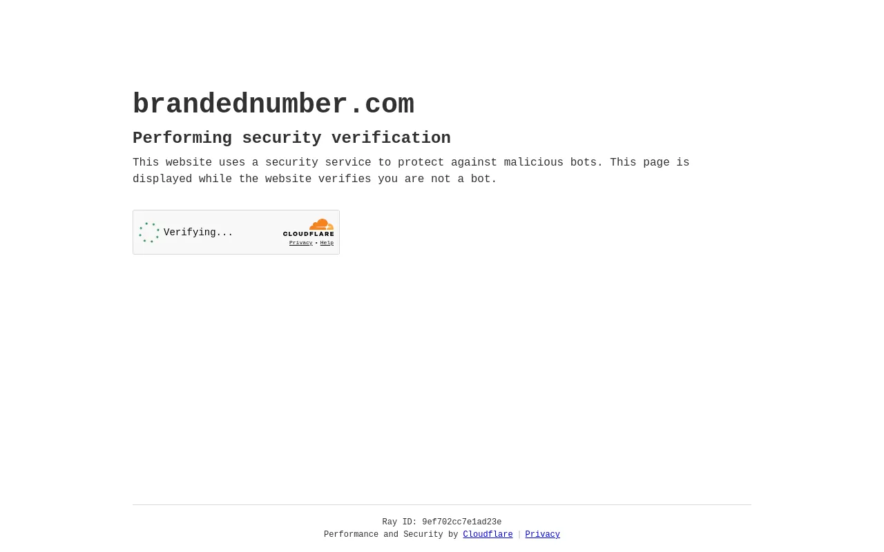 Screenshot of brandednumber.com