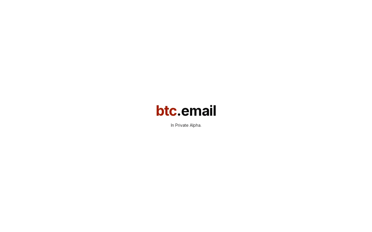 Screenshot of btc.email