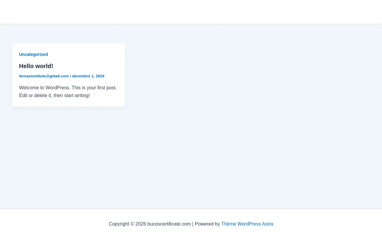 Screenshot of bucoscertificate.com