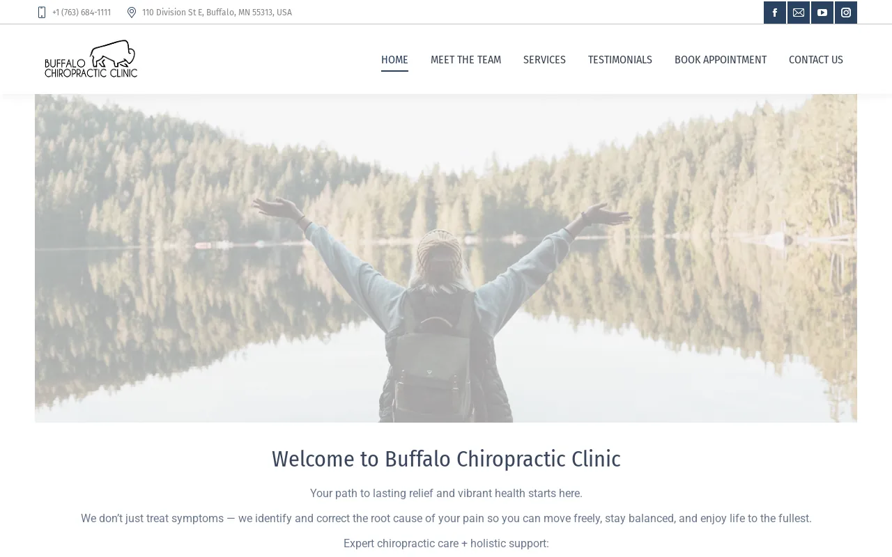 Screenshot of buffalochiropracticclinic.com