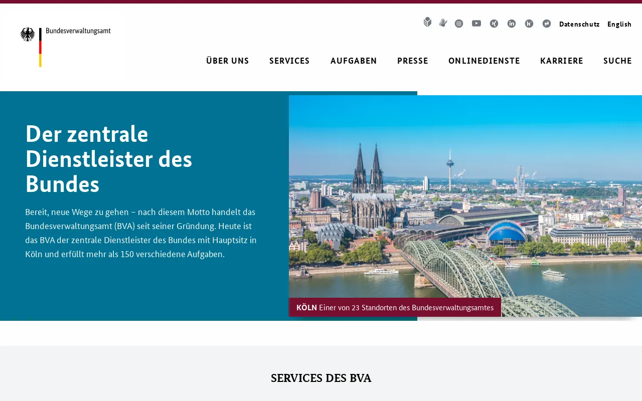 Screenshot of bva.bund.de