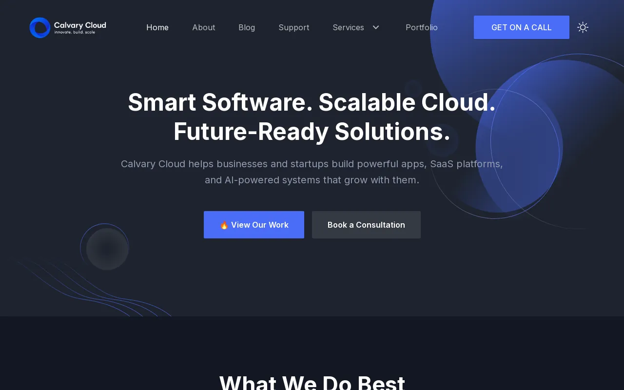 Screenshot of calvarycloud.com