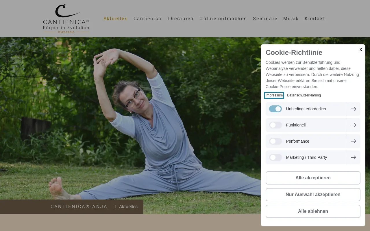 Screenshot of cantienica-anja.de