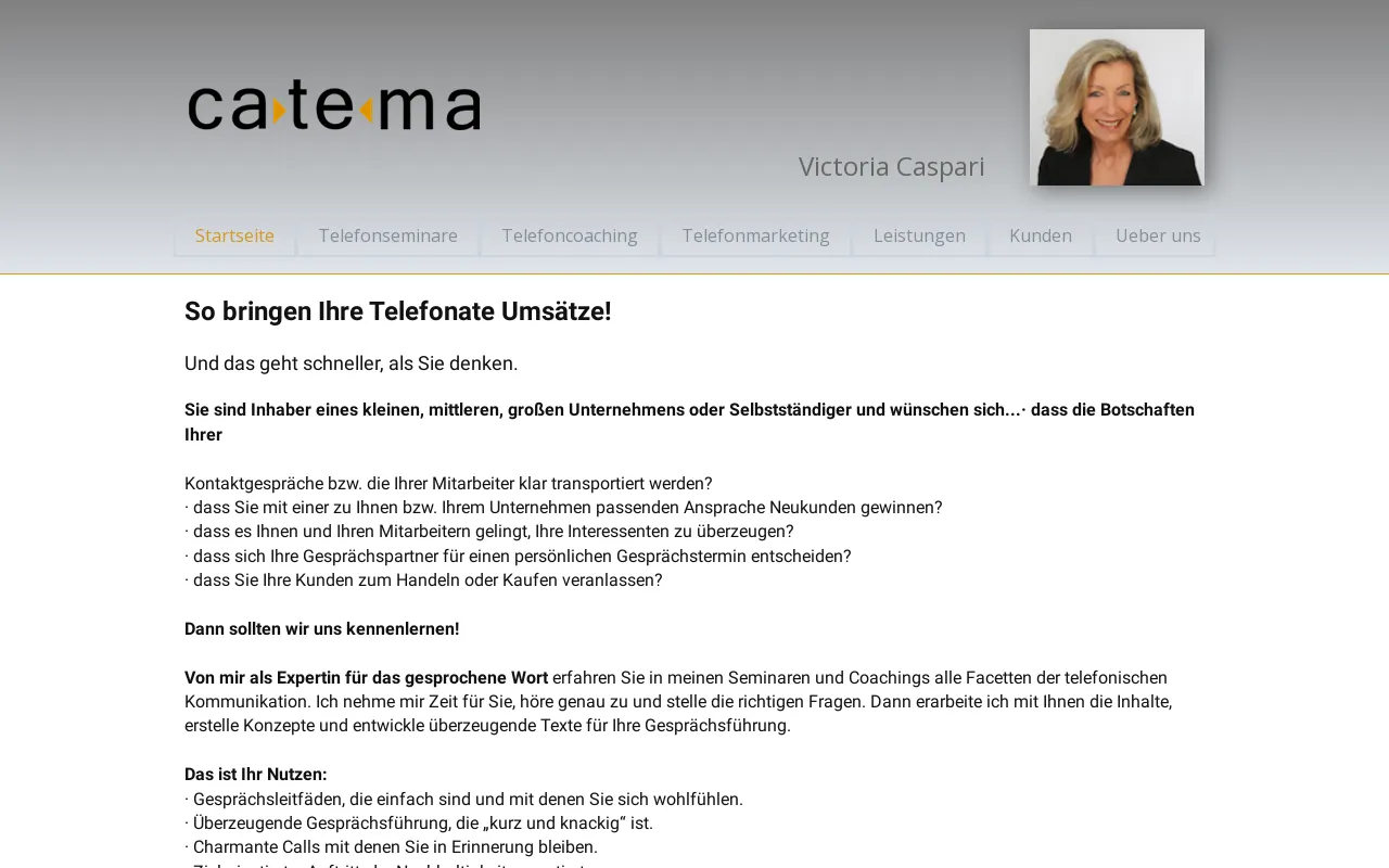 Screenshot of catema.de
