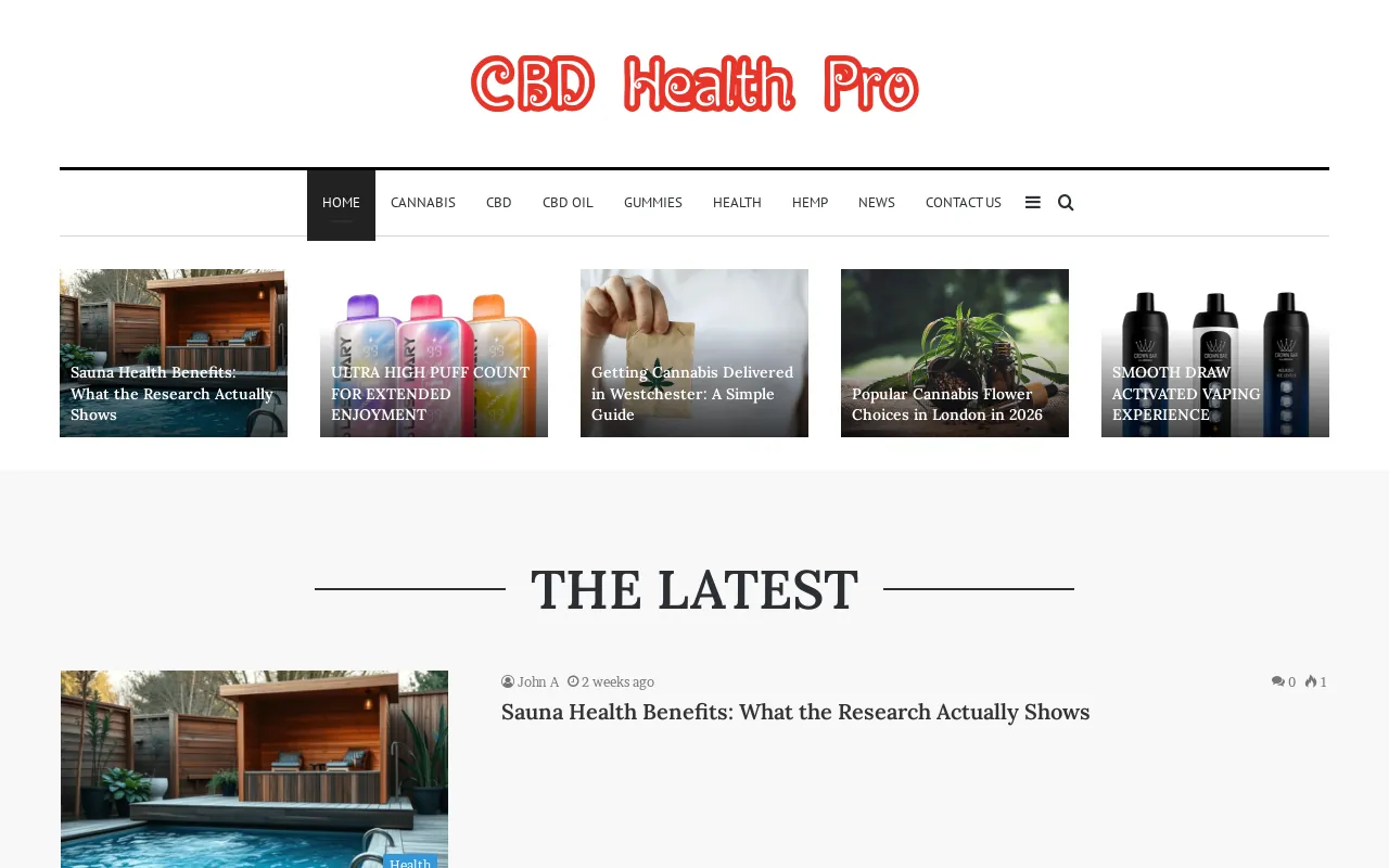 Screenshot of cbdhealthpro.com