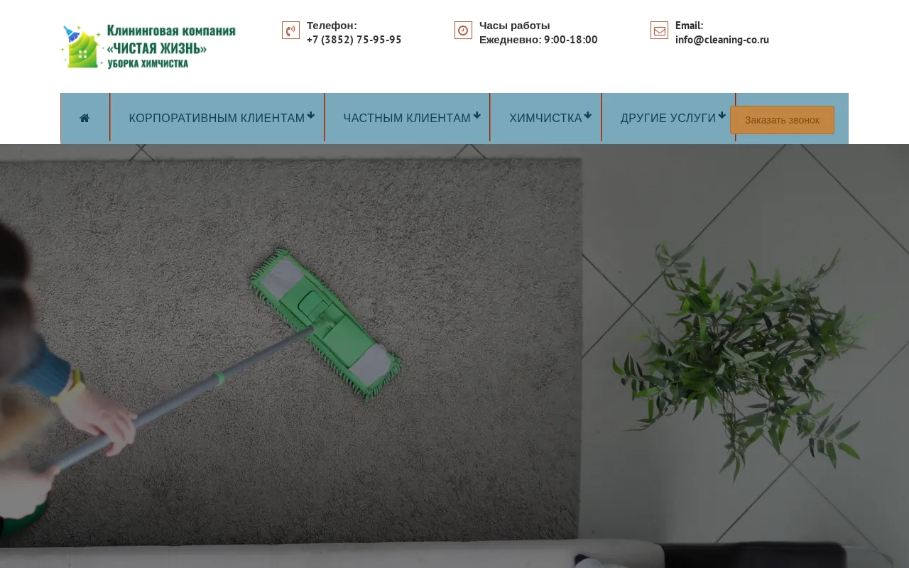 Screenshot of cleaning-co.ru
