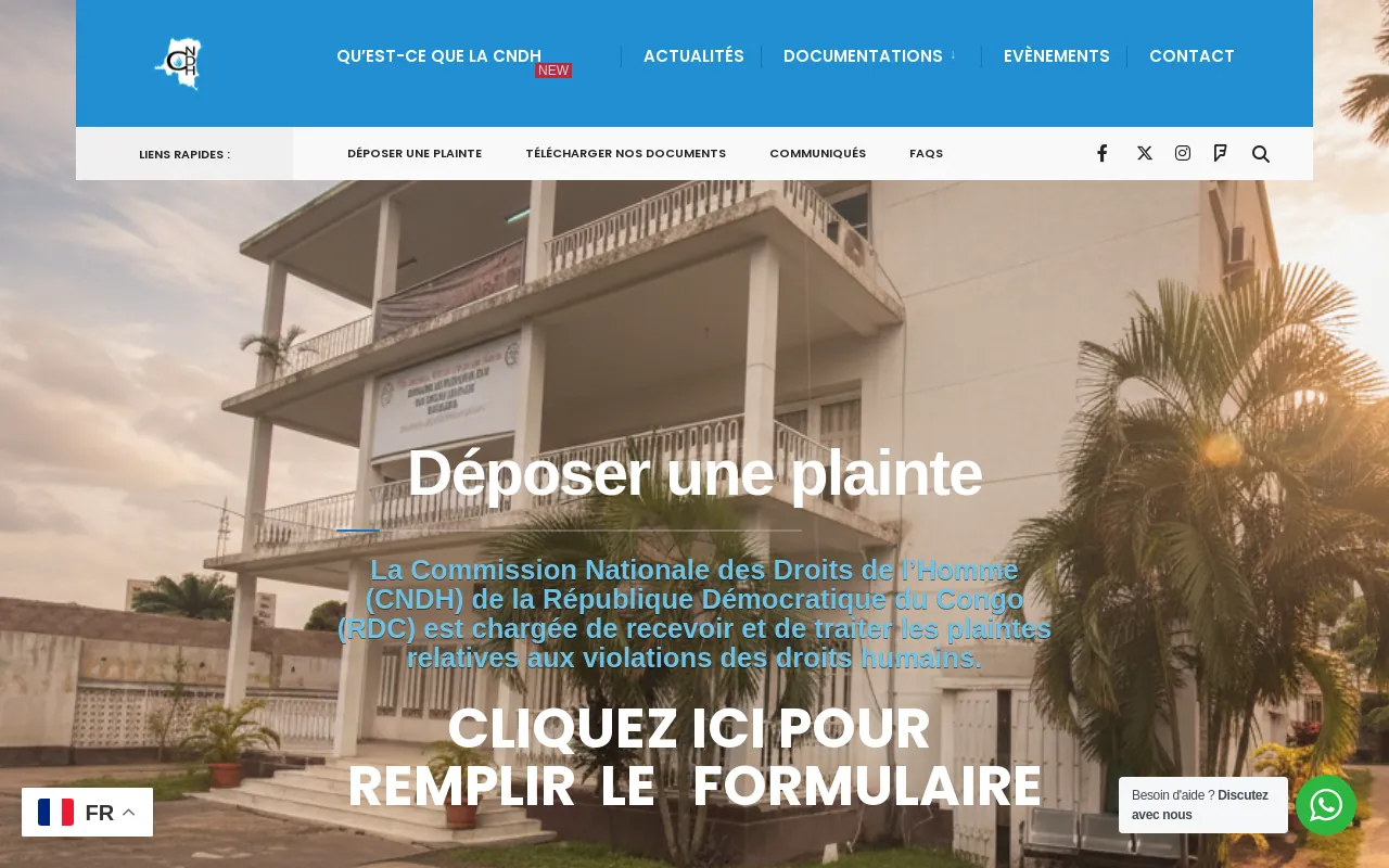Screenshot of cndh.cd