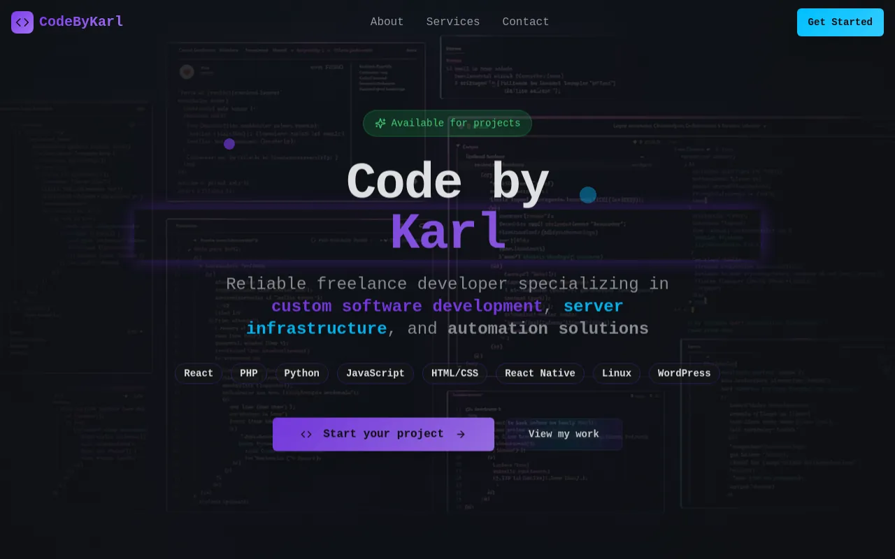 Screenshot of codebykarl.de