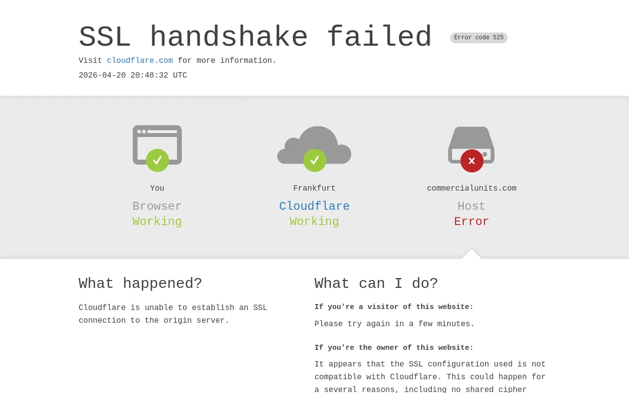 Screenshot of commercialunits.com