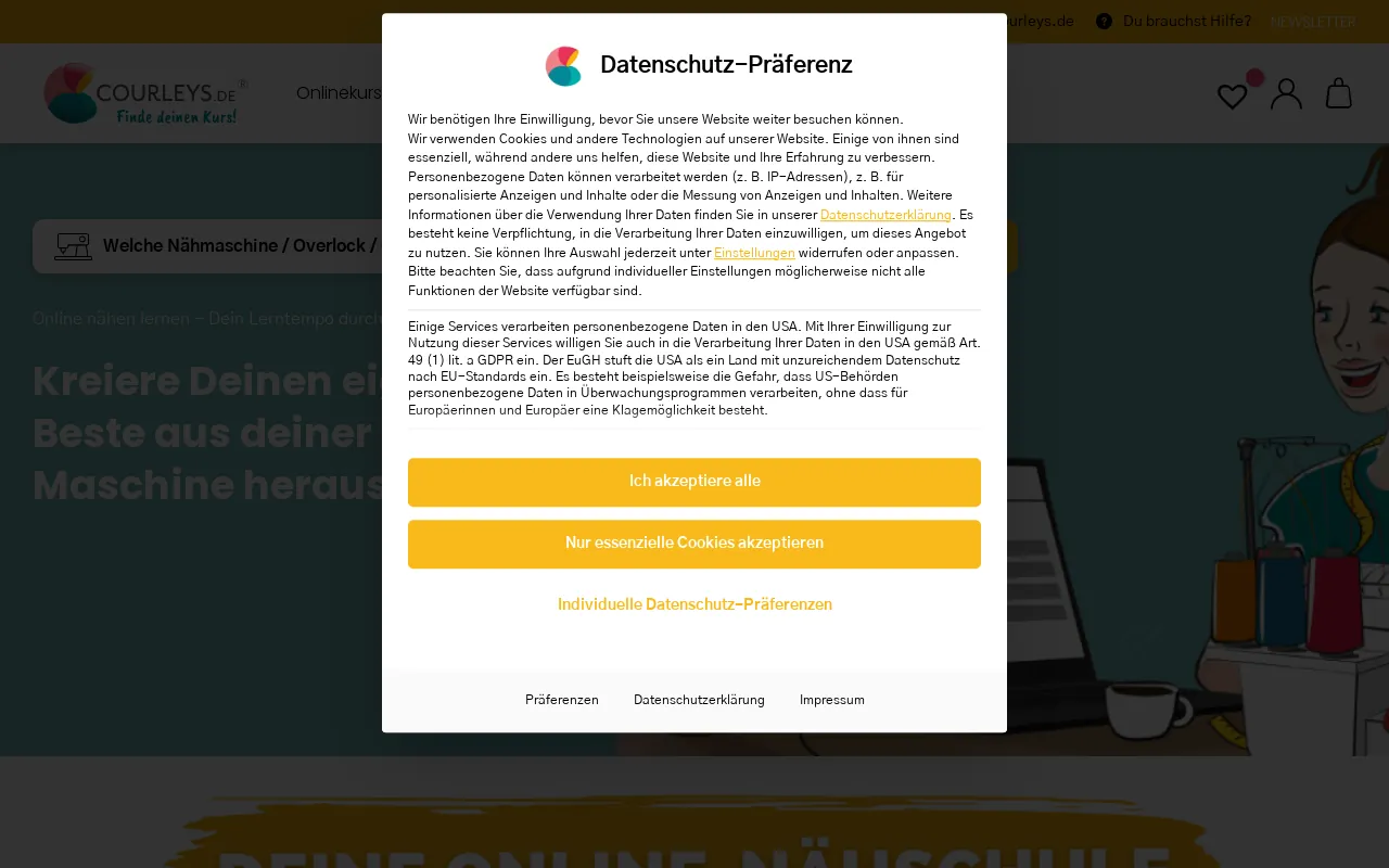 Screenshot of courleys.de