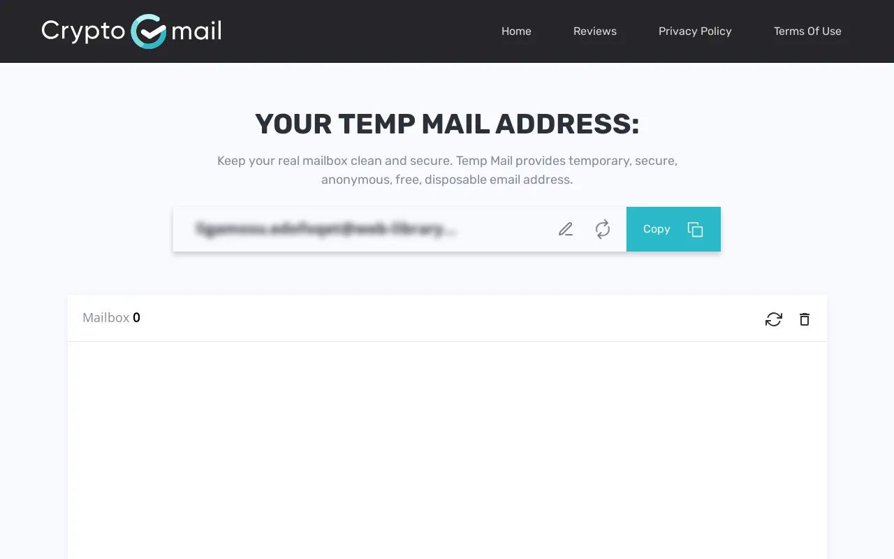 Screenshot of cryptogmail.com