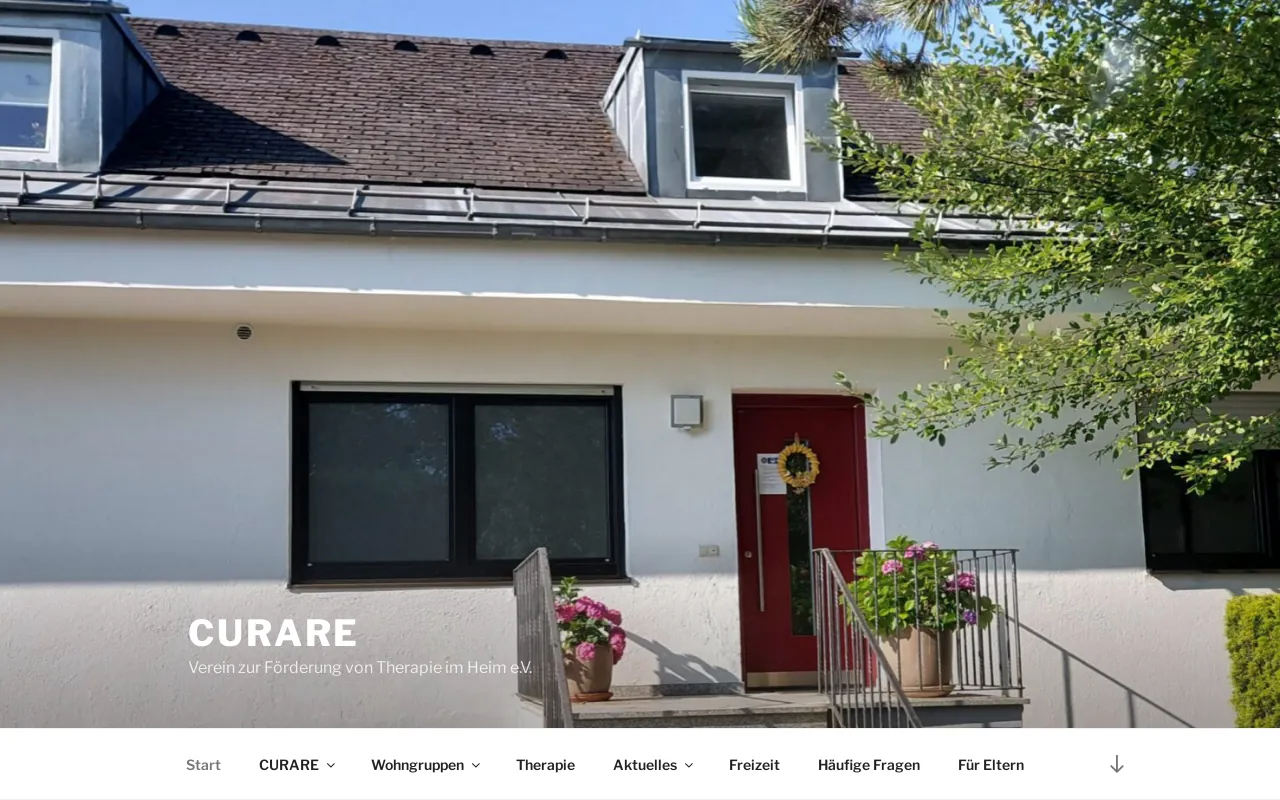 Screenshot of curare-therapie.de