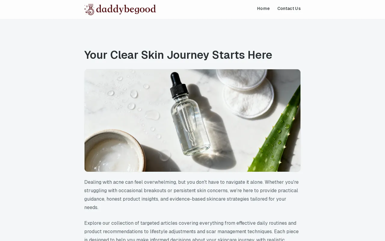 Screenshot of daddybegood.com
