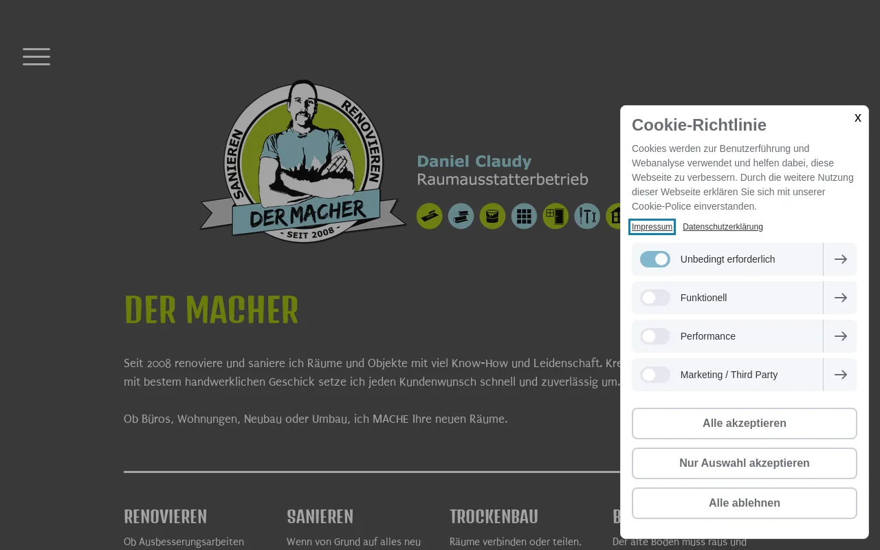 Screenshot of danielclaudy.de
