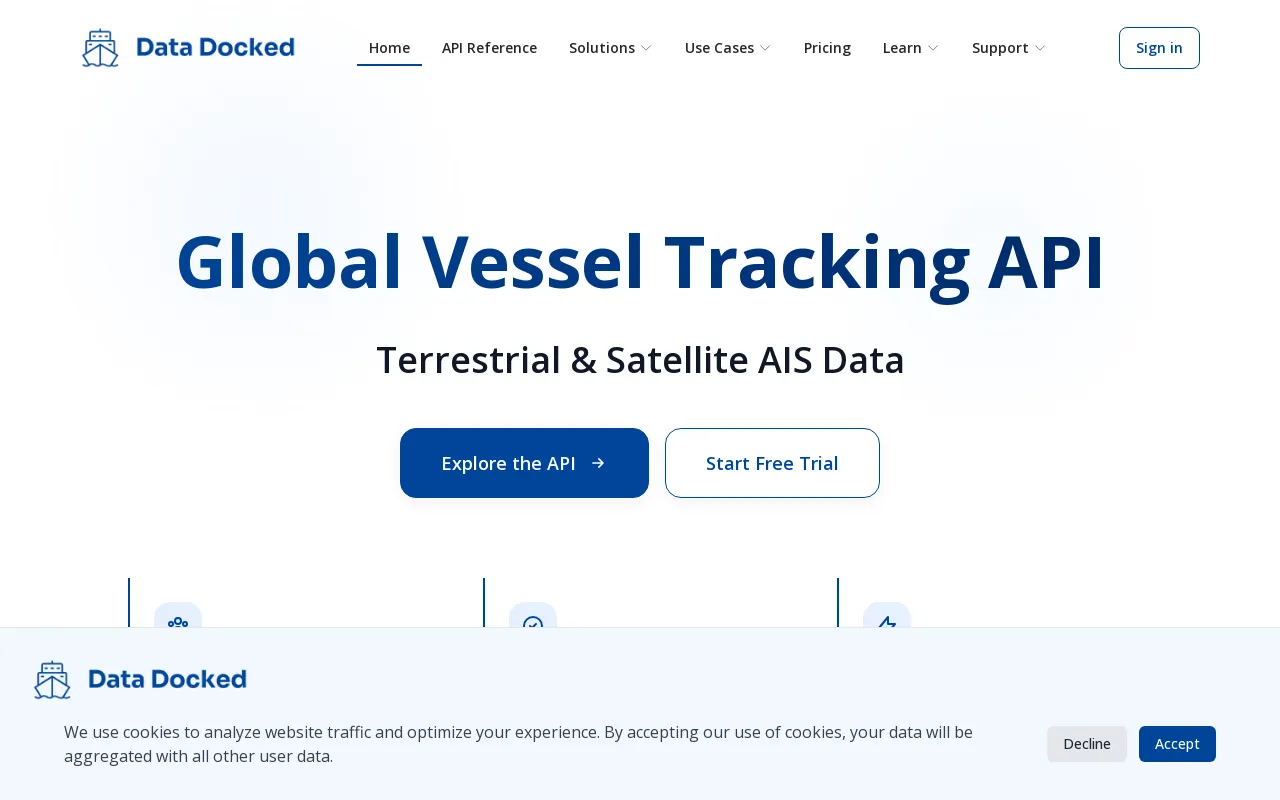Screenshot of datadocked.com