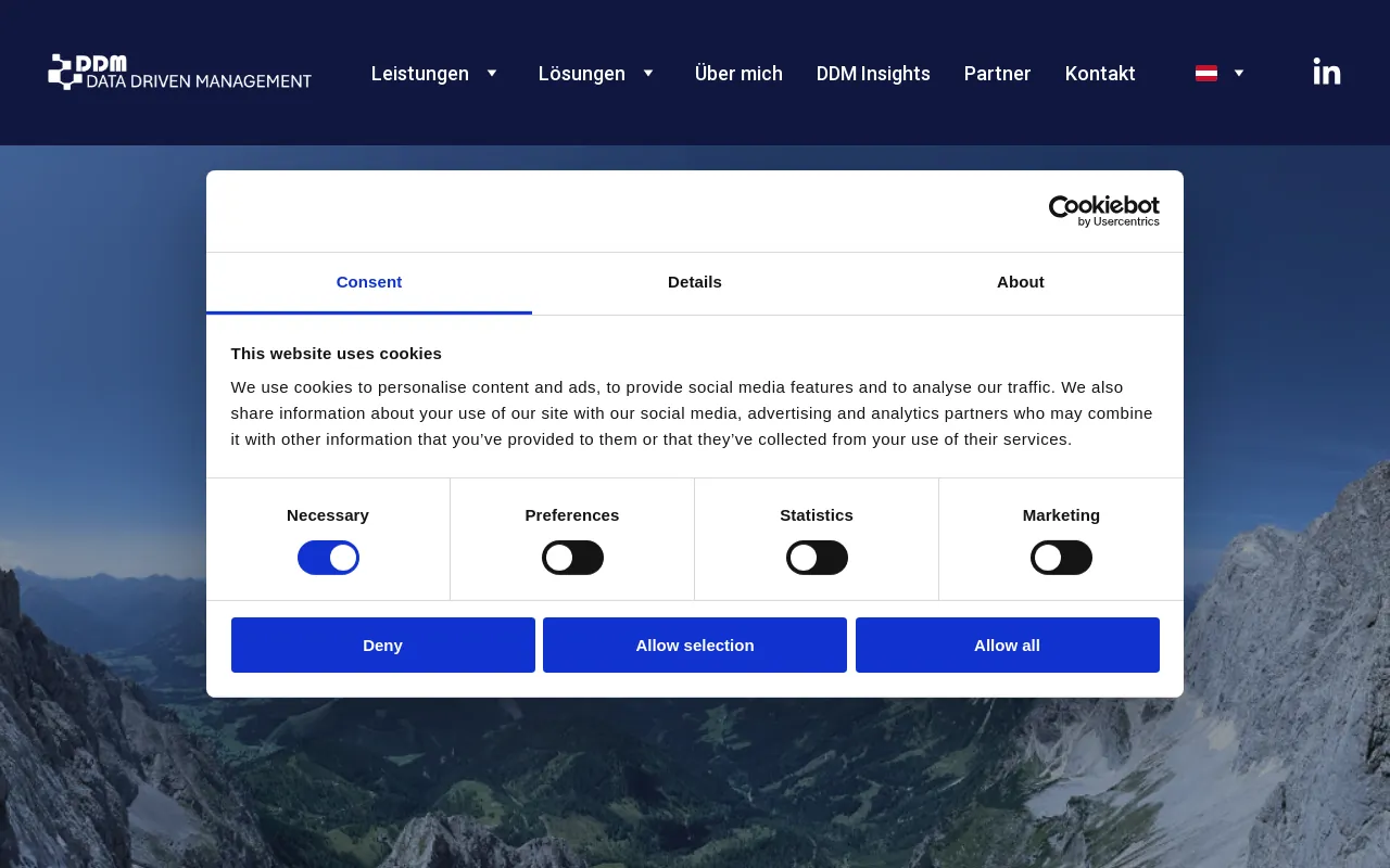 Screenshot of datadrivenmanagement.at