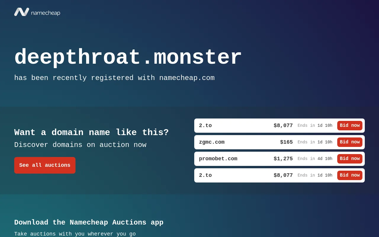 Screenshot of deepthroat.monster